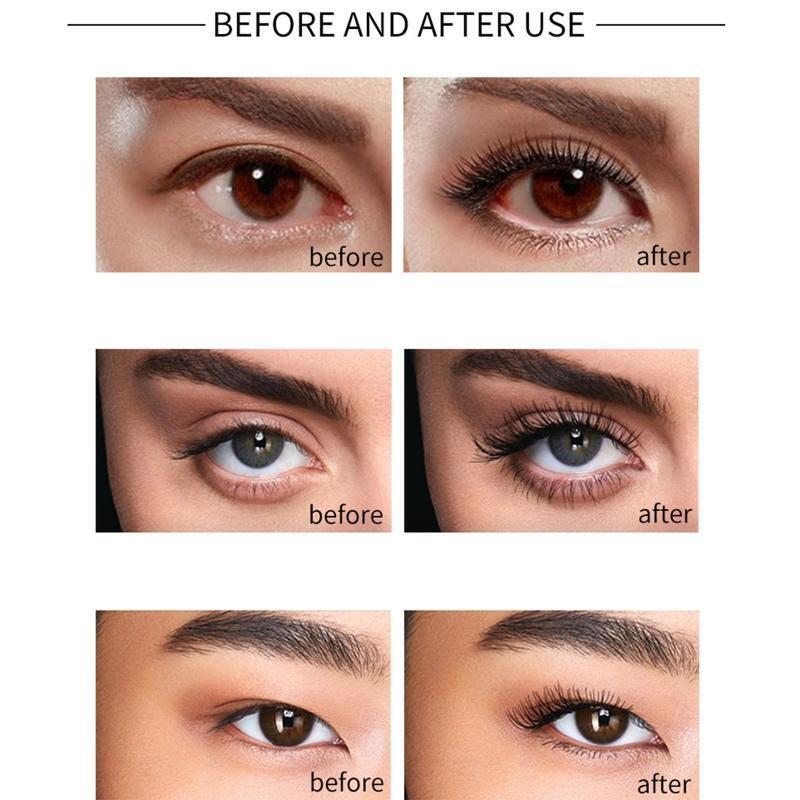 Skinny Black Mascara,Ultra Fine Waterproof Mascara,Fine Brushed Mascaras No Flak