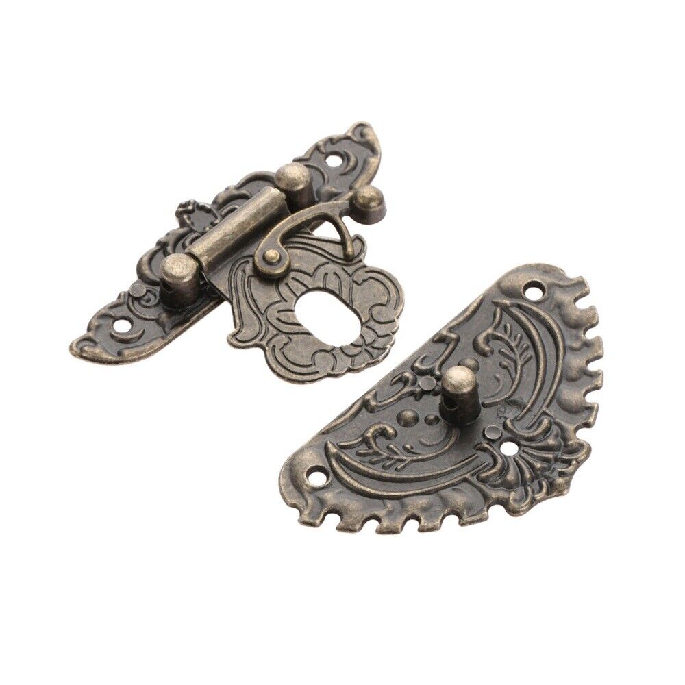 European Amboss Jewelry Box Latch Clasps Trinket With 2pcs Chest Suitcase Hinges