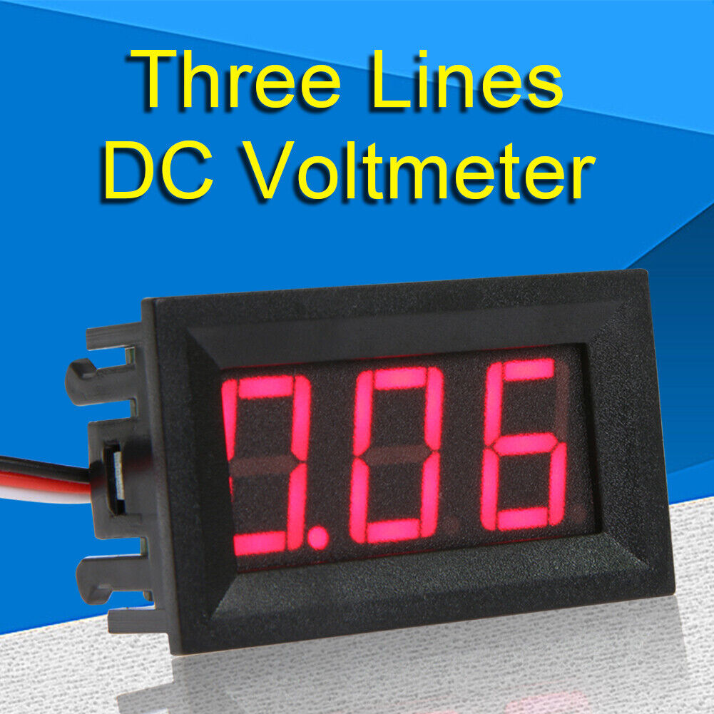 V27D 0.56inch LED Digital Voltmeter DC 0-40V Three Line Volt Meter(Red)