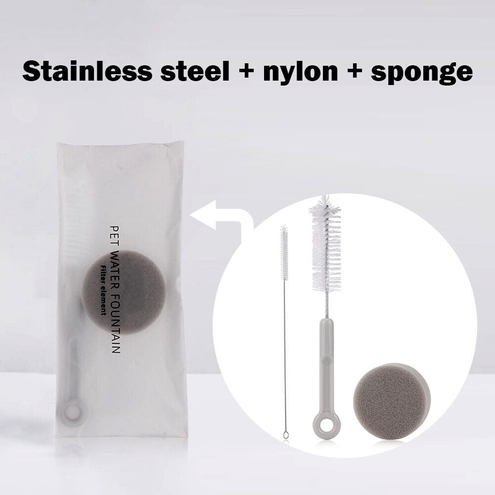 Pet Cleaning Brush Sponge Set Portable Dog Drinking Fountain Bottle Cleaner