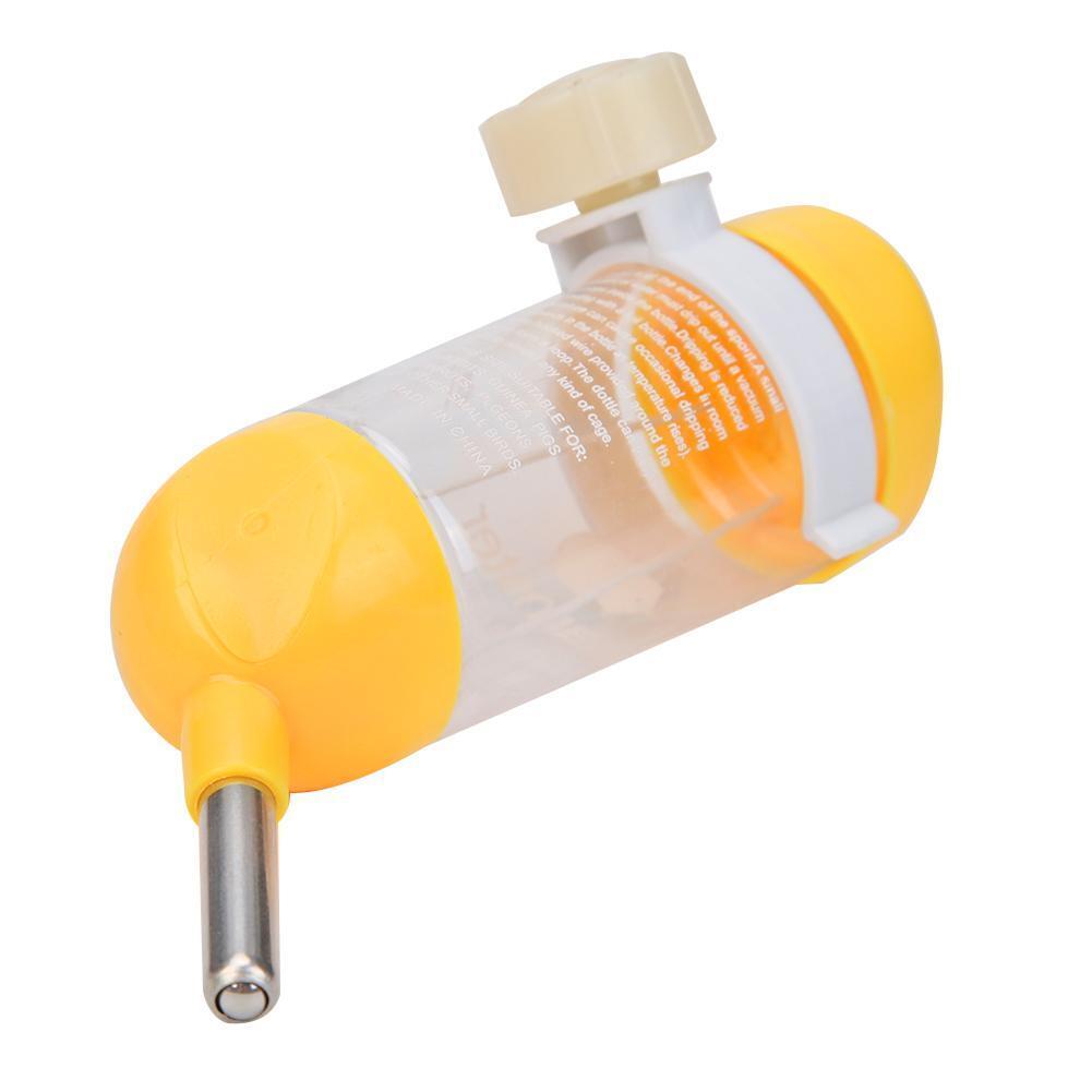 80mL Small Pet Water Dispenser Hamster Drinking Fountain Kettle (Yellow)