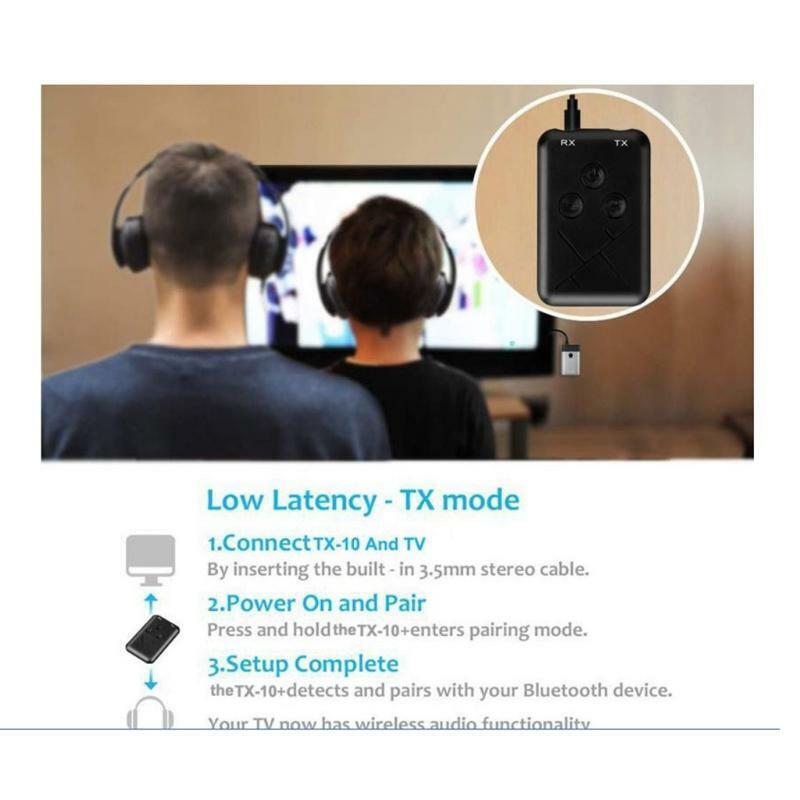 Bluetooth-compatible 4.2 Adapter 3.5mm Audio Receiver Transmitter 2 in1 Adapter