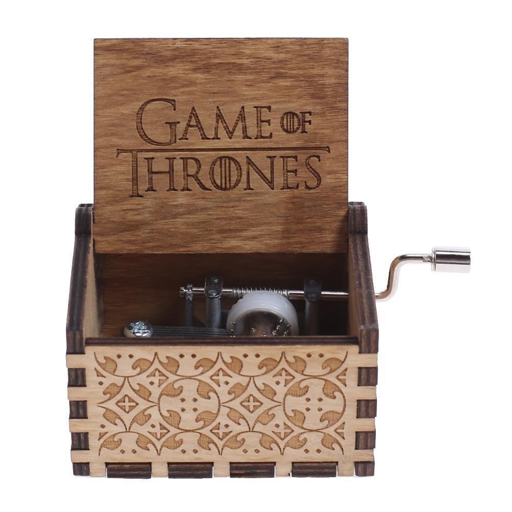 GAME OF THRONES Music Box Engraved Wooden Music Box Crafts Kid Xmas Gifts