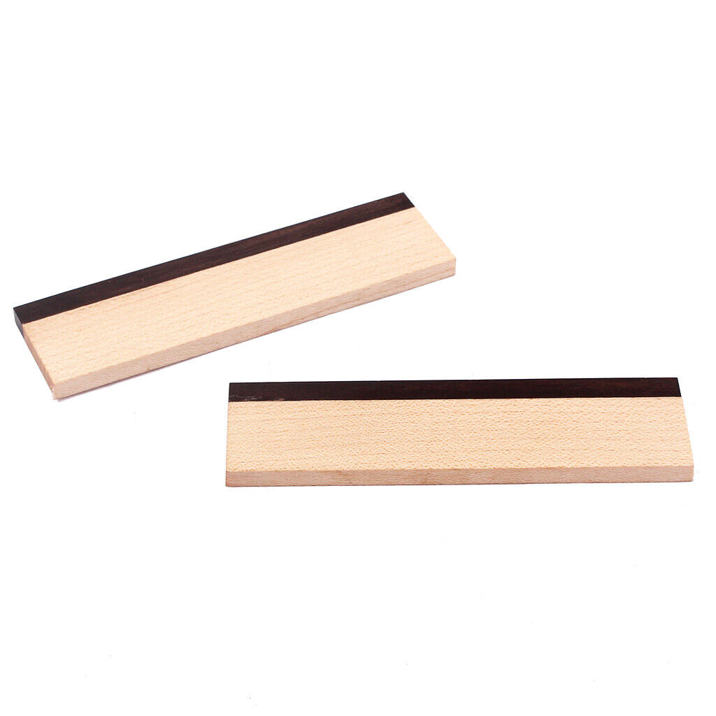 Maple Ebony  Guitar Bridge Blank Guitar Luthier Part   of 2 Pcs