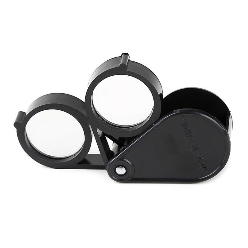Folding Pocket Magnifying Glass with Double Lenses Mini Pocket Magnifier 10X