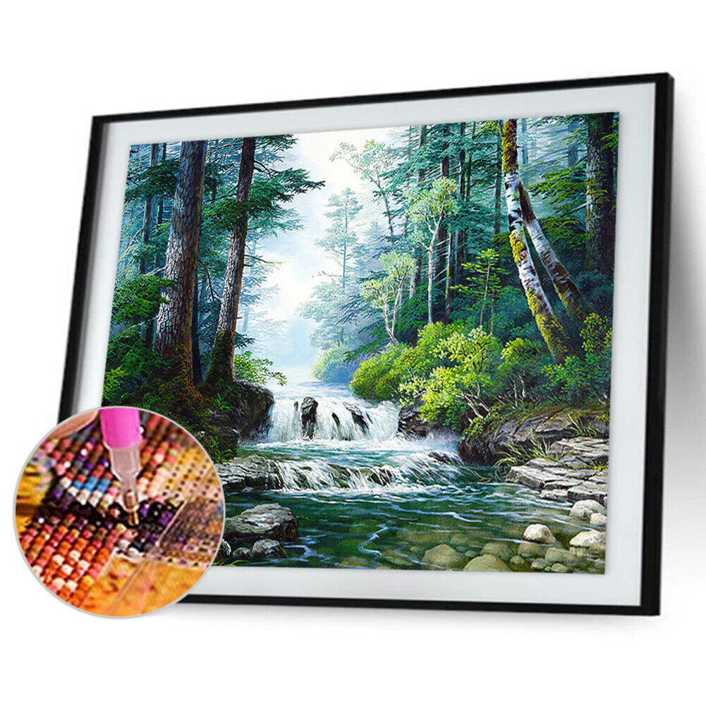 Forest River DIY Full Drill Diamond Painting Embroidery Cross Stitch Mosaic
