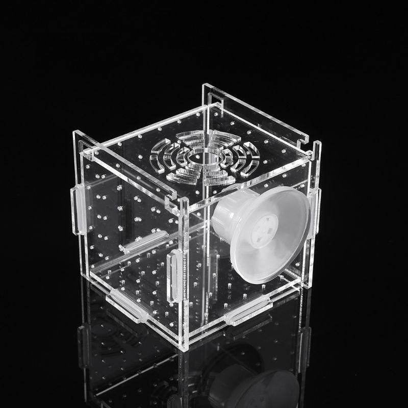 Aquarium Breeder Box Fish Tank Breeding Incubator Small Fish Hatchery 8x8x8cm