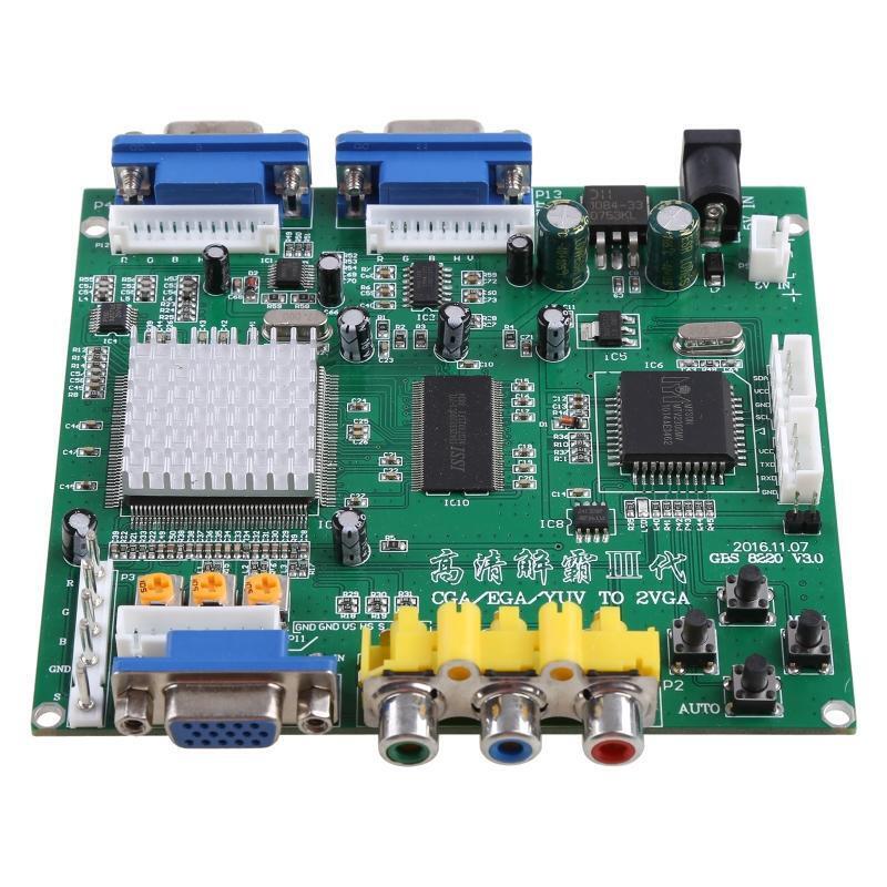 Arcade Game RGB CGA EGA YUV to VGA Video Converter Board 2 VGA Output Game