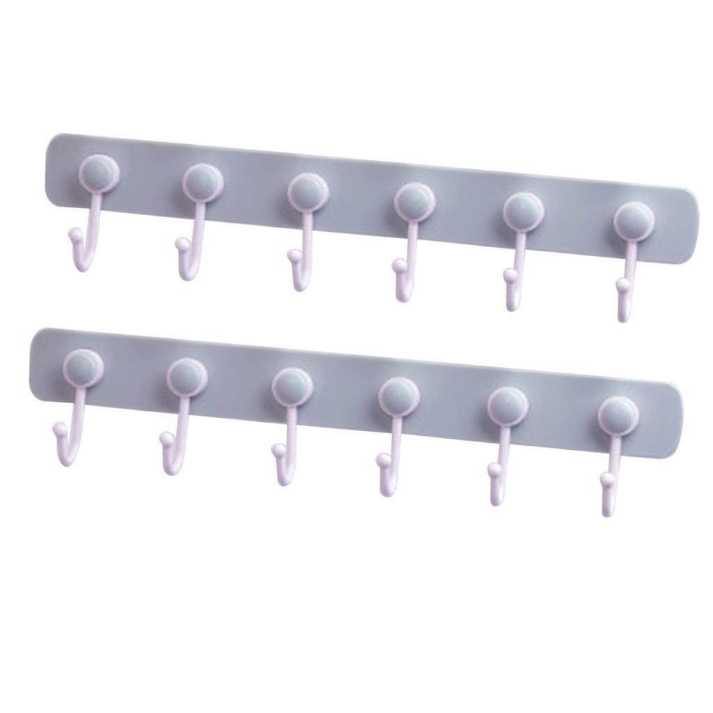 2x Self-Adhesive  Hook Wrench Holder Rack Hanger Coat Hanging Decor