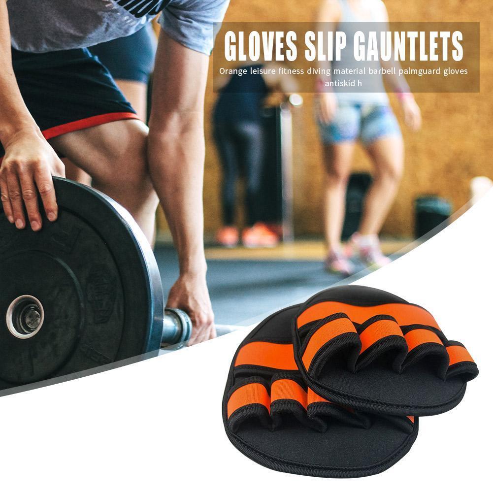 1 Pair Training Gloves Fitness Sports Palm Grip Pads Protector Free Size