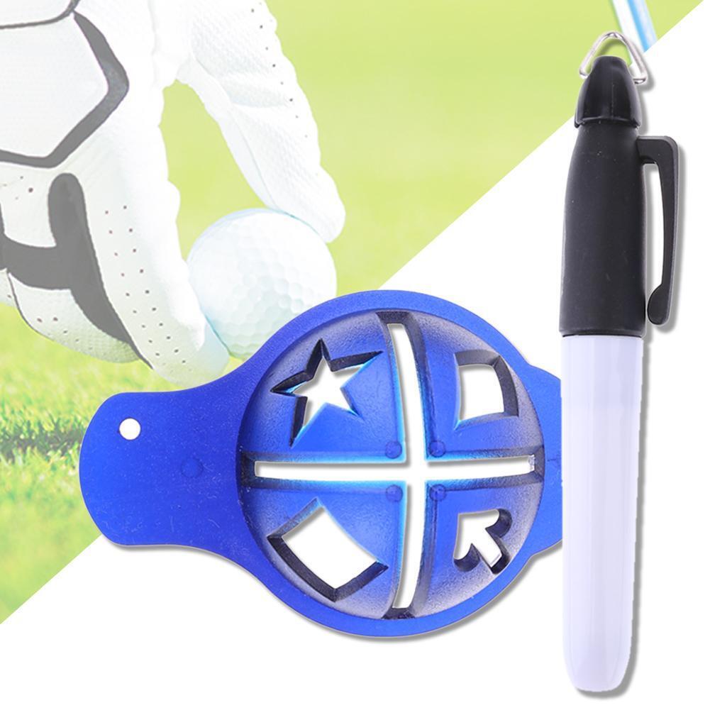 Sports Golf Ball Liner Line Drawing Maker Marking Alignment Tool with Pen