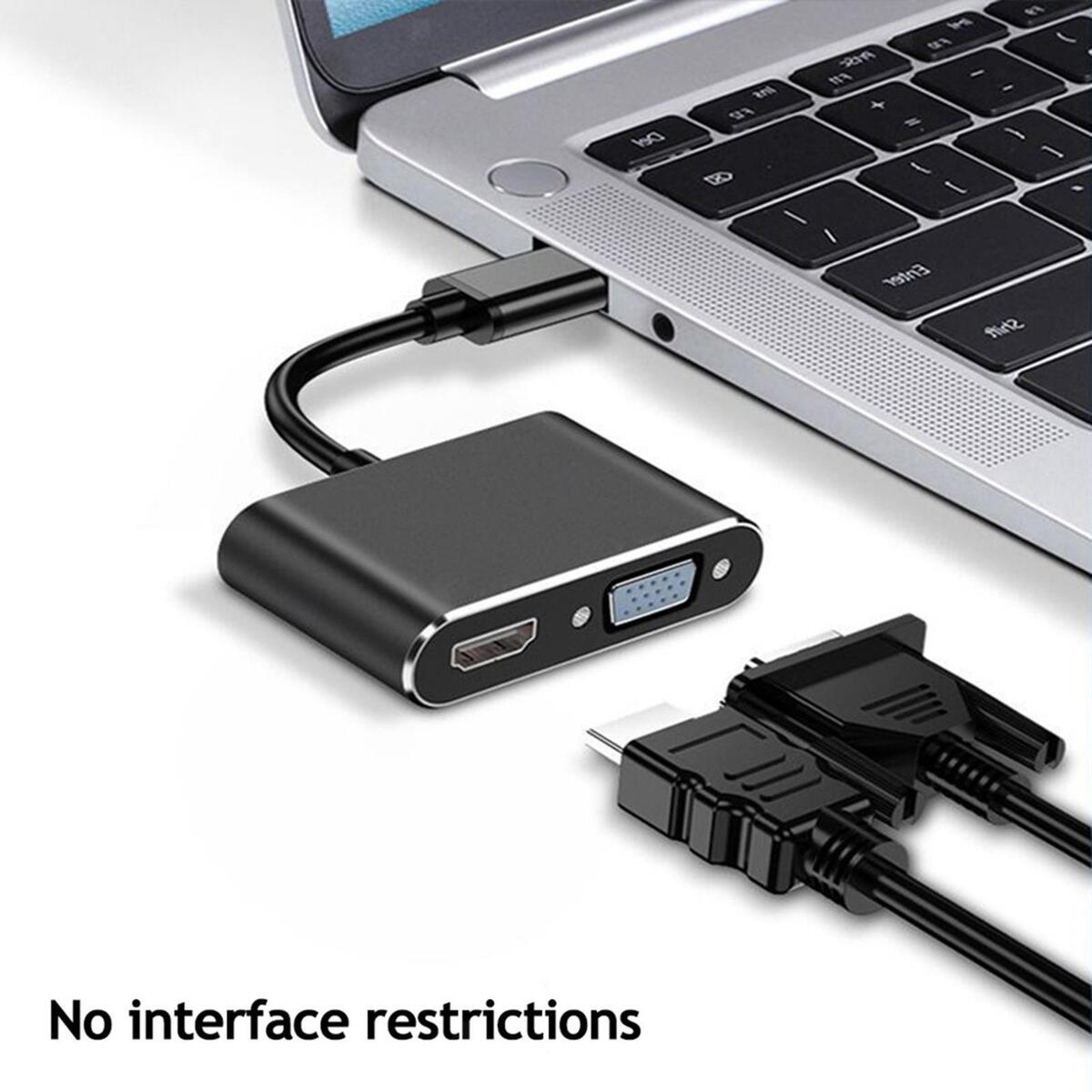 USB 3.0 to Dual HDMI VGA Adapter Converter for for Windows 7/8/8.1/10