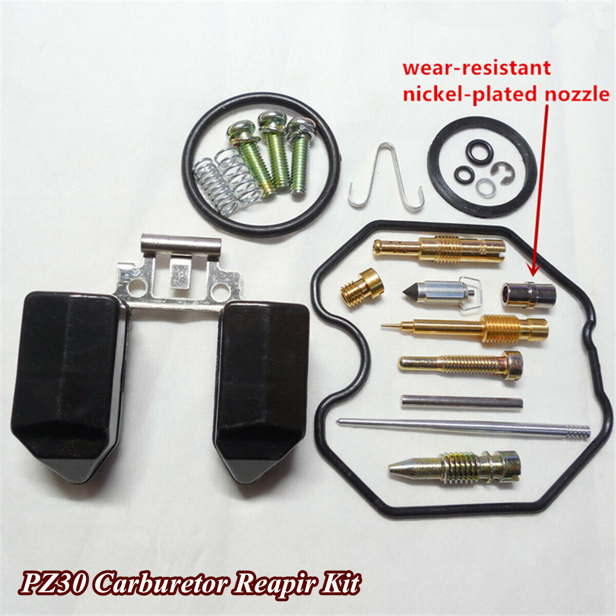 For CG250CC ATV Motorcycle PZ30 Carburetor Reapir Kit with Main Jet & Pilot Jet