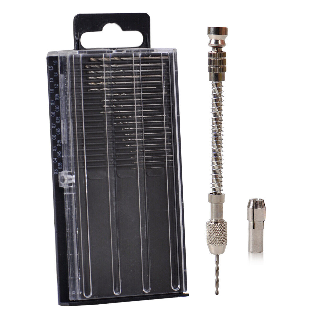 20x Mini Pin Vise Spiral Hand Manual Push Drill Chuck Drill Bit Jewelry Tool Li