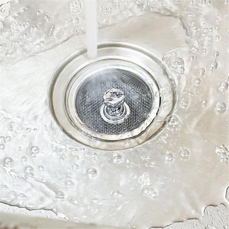 Stainless Steel Sink Strainer Waste Disposer Outfall Filter Hair Water Stopper