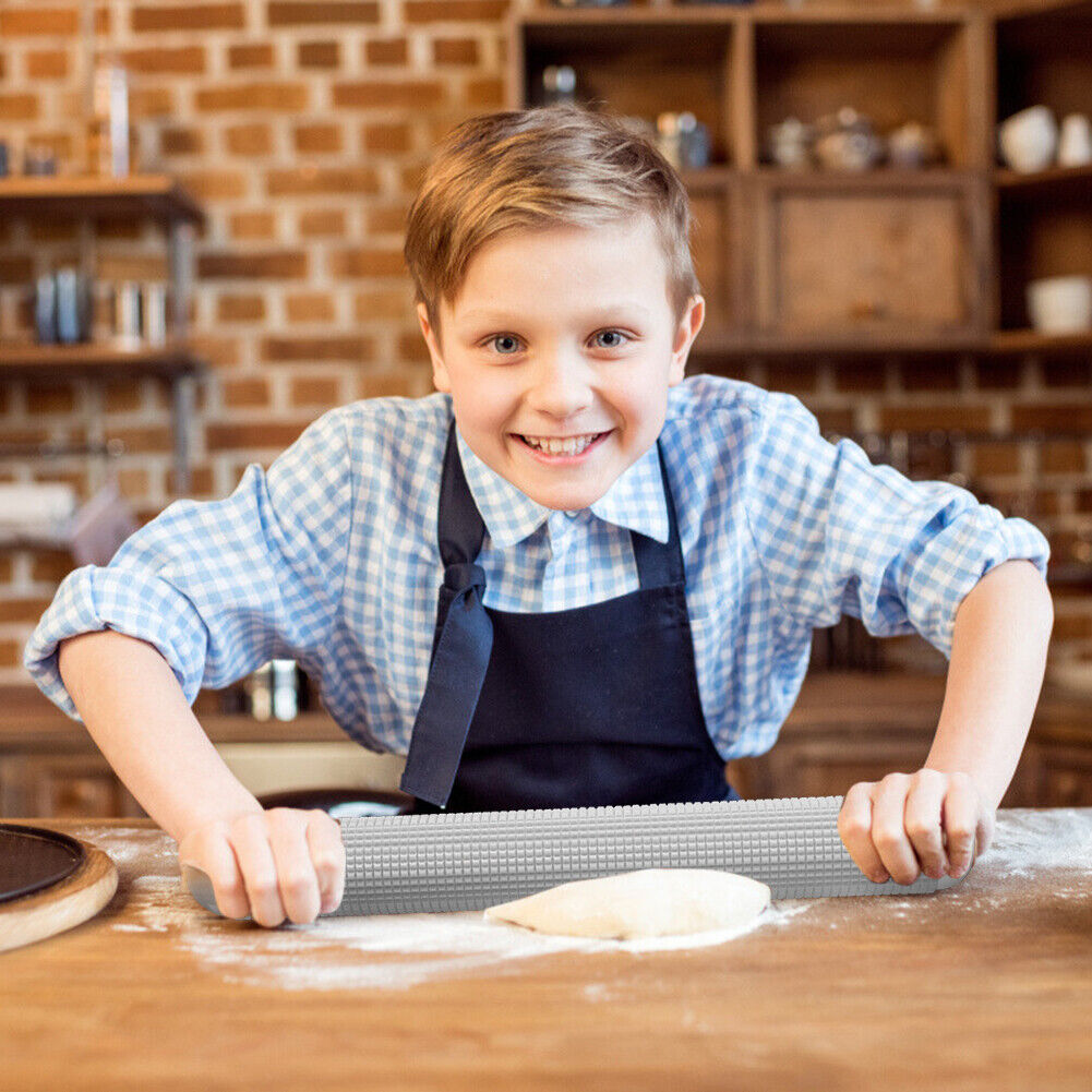 Non-stick Dough Roller Sticks ABS Rolling Pin Dumpling Wrapper (Grey)