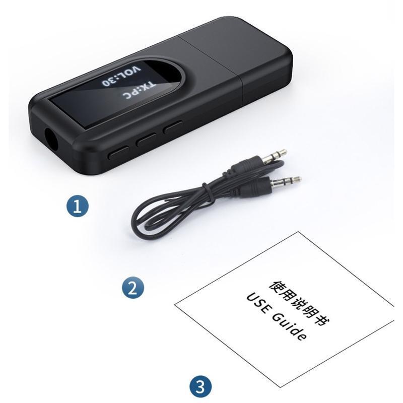 USB5.0 Display Bluetooth-compatible 5.0 Transmitter Receiver for TV Car Computer