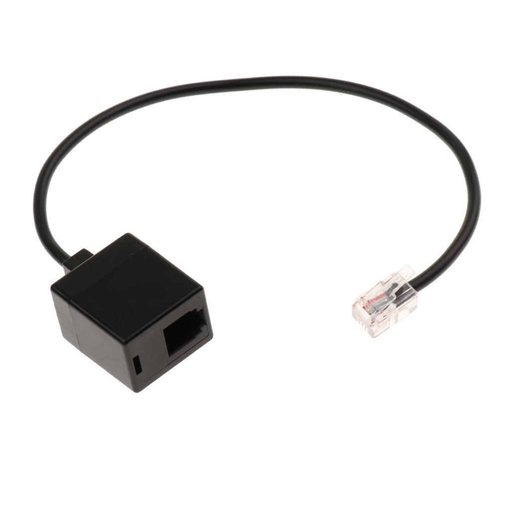 RJ9 4P4C Male Plug To RJ9 Modular Female Connector Handset Adapter