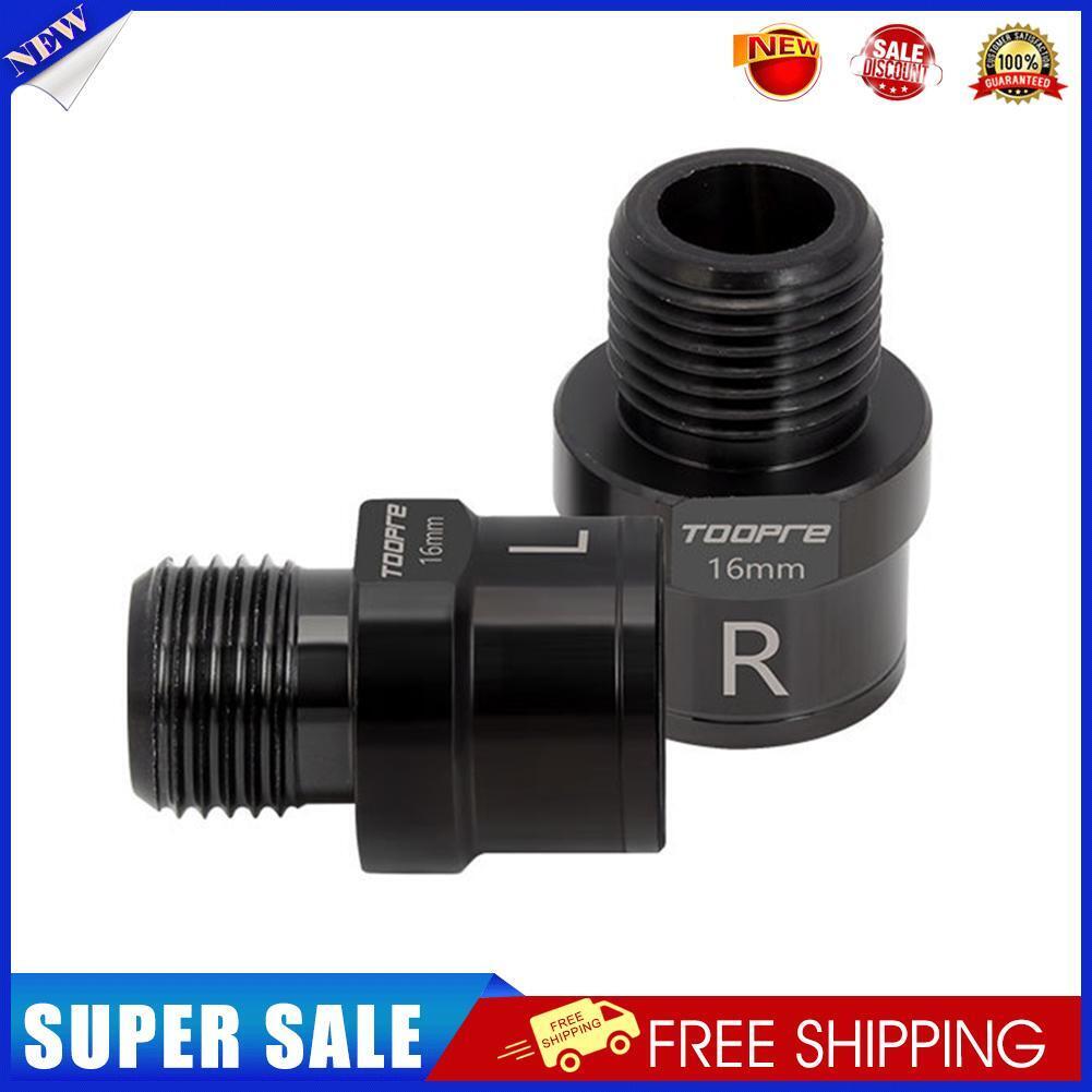TOOPRE 1 pair 16mm MTB Road Bike Pedal Extender Cycling Accessories (Black)