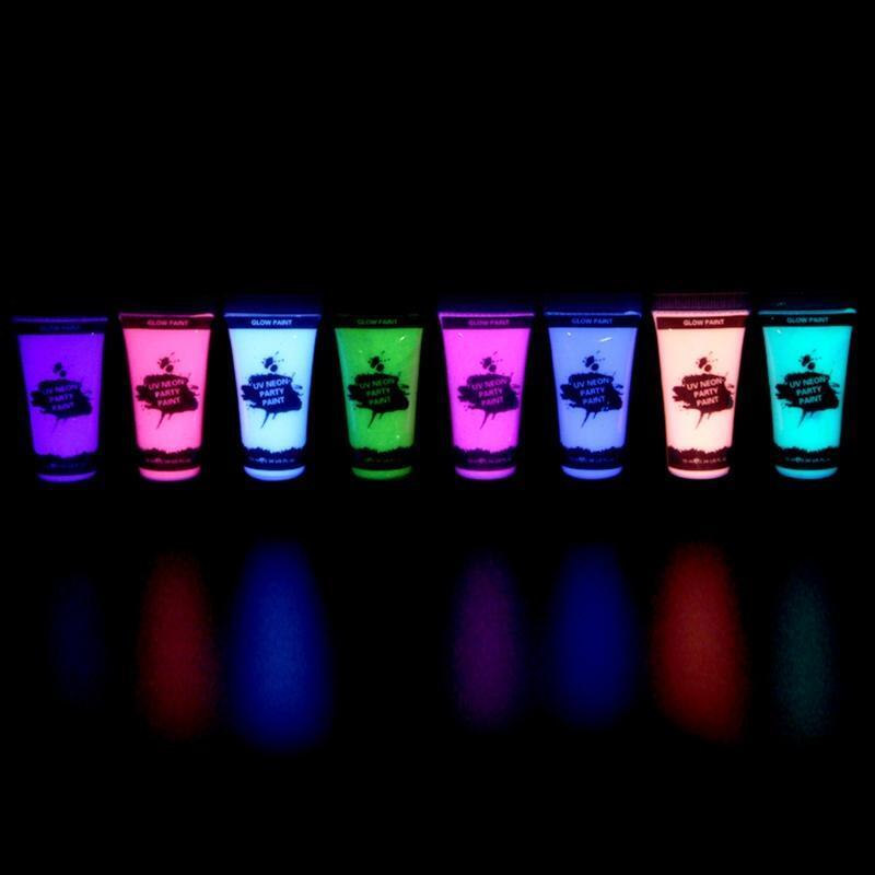 8 Colors Fluorescent Face Body Paint Painting Pigment Makeup Tool Tattoo Drawing