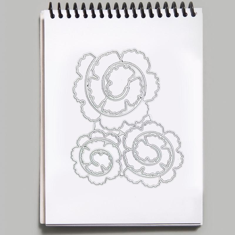 Decorative Flower Layering Die Cuts Blossom Craft Stencil for Card Picture Decor