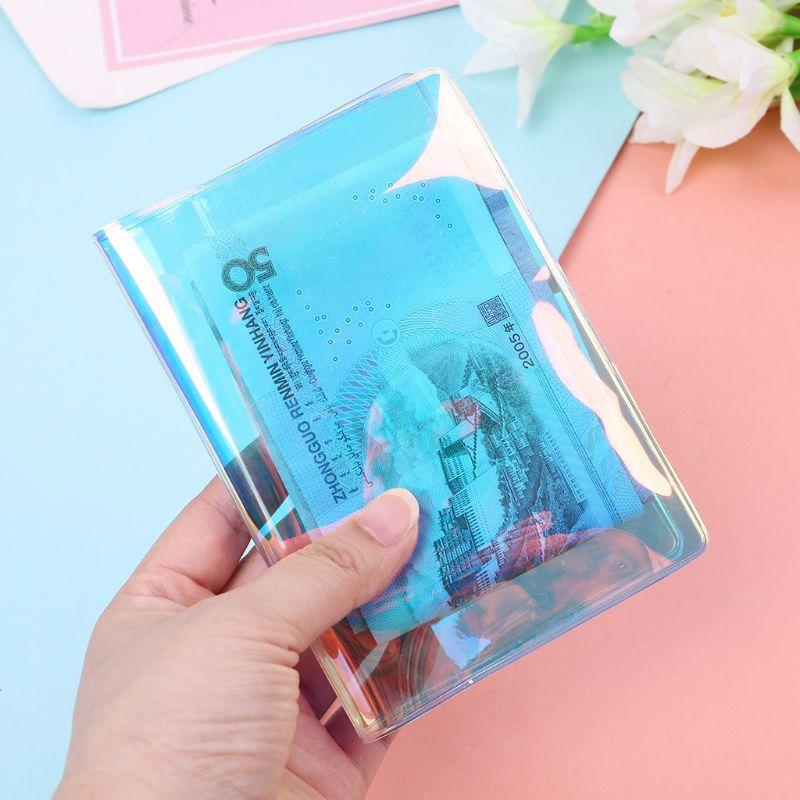 Travel Holographic Passport Holder ID Card Case Cover Credit Organizer Protector