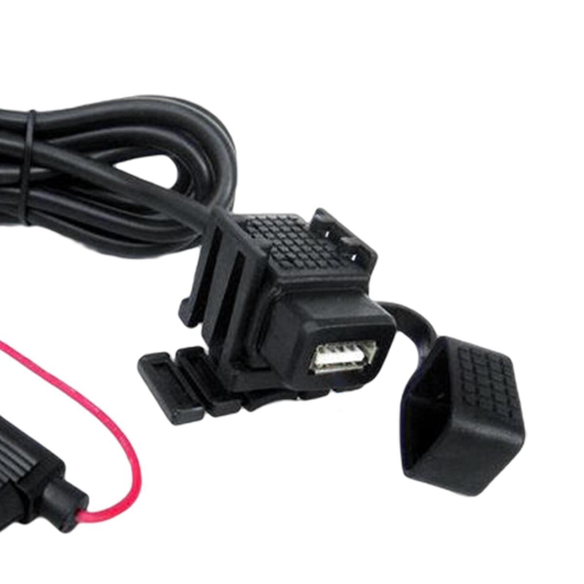 Motorcycle USB Charger Charging Cable Waterproof USB Port 12V-24V 5V 2.1A Phone