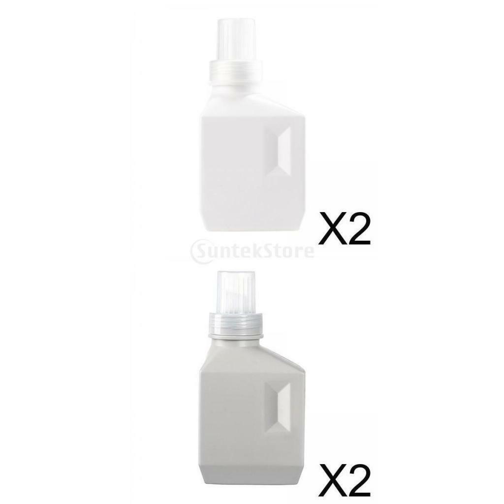 4 Pieces Plastic Laundry Bottle Reusable Softener  Container 1000ml