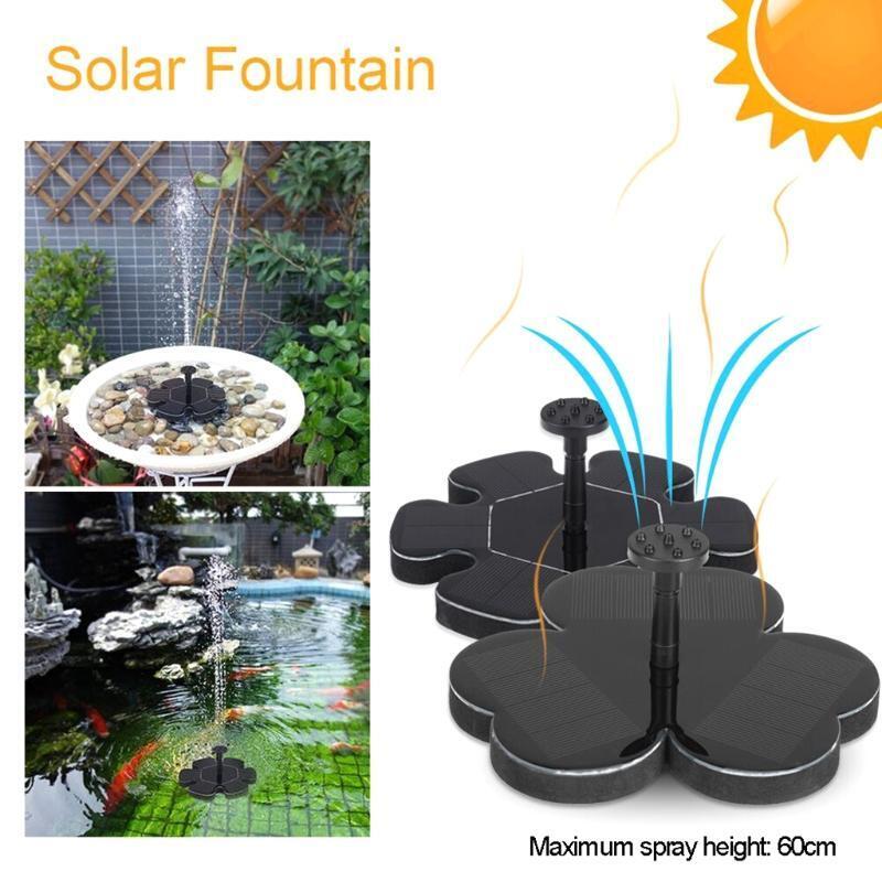 Flower Type Gardening Solar Panel Fountain Water Pump Floating Sprinkler Tools