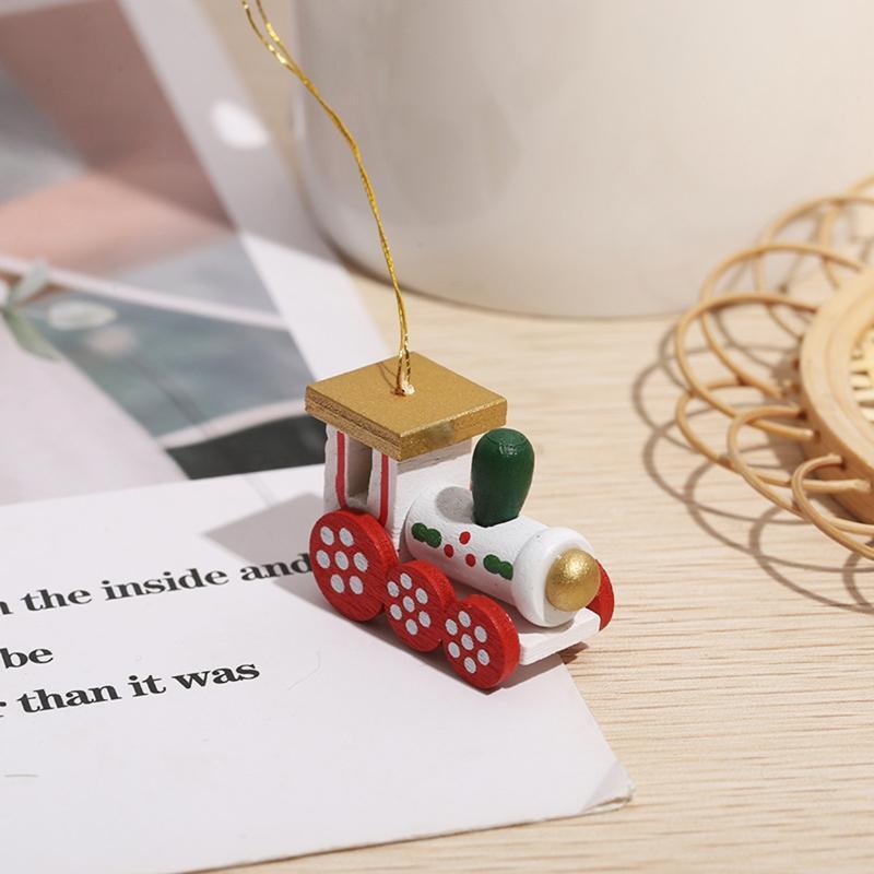 Train Head Xmas Tree Hanging Embellishments Crafts DIY Holiday Hanging Decor