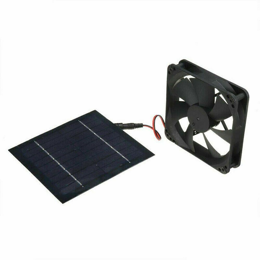 Chicken House Portable Mini Ventilator Solar Panel Fan Camping Fan Greenhouse