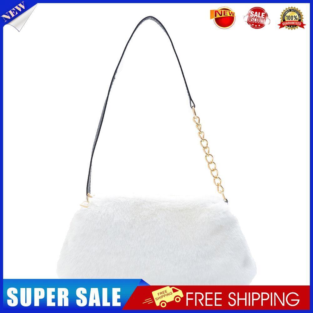 Fashion Plush Top-handle Handbags Women Animal Pattern Shoulder Bags (3)