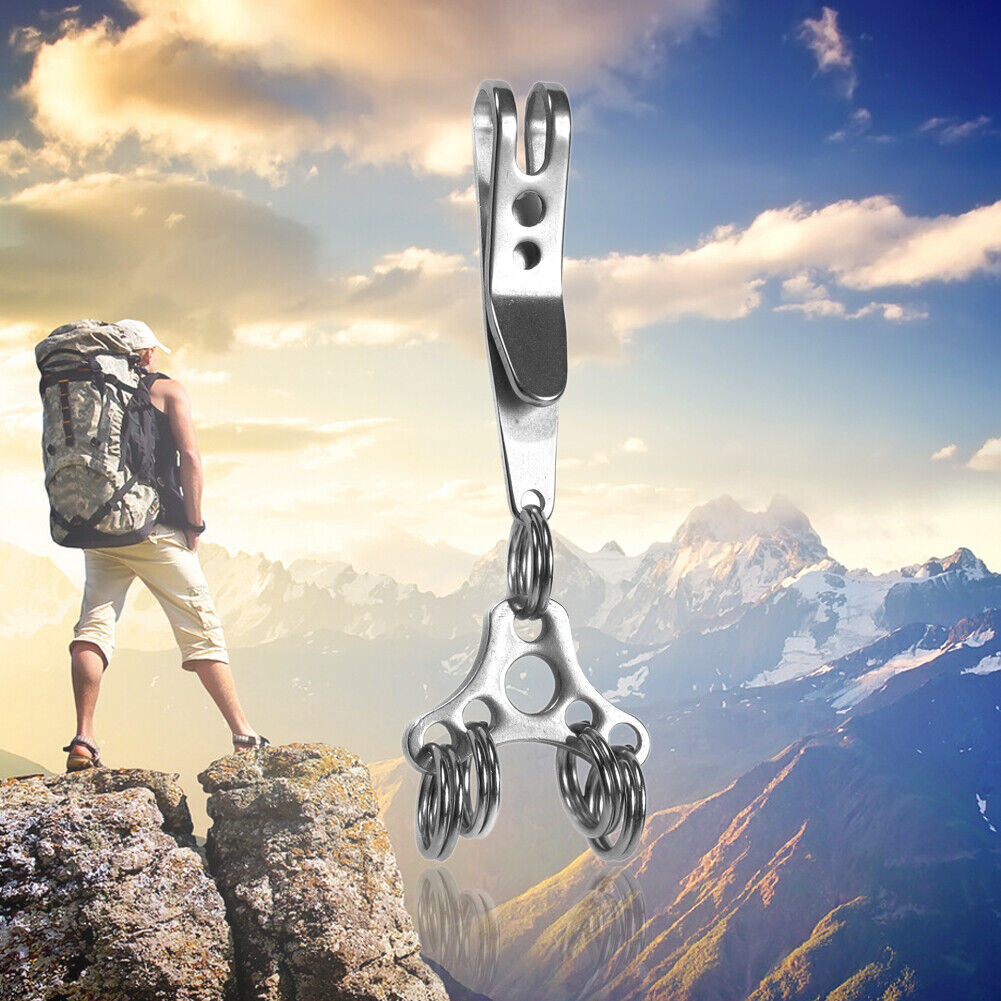 New Pocket Suspension Clip with Hat Buckle Set EDC Outdoor Quicklink Tool