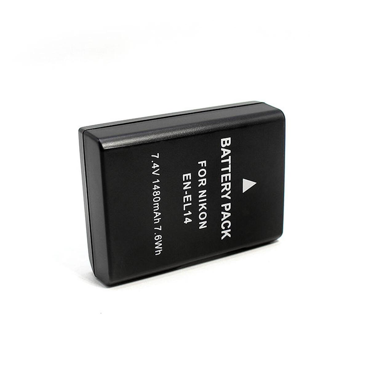 Camera Battery Pack, EN-El14A Rechargeable EN El14A Travel Replacement, for