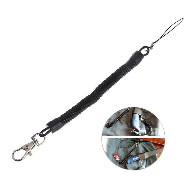Spring Elastic Retractable Rope Phone Antilost Key Chain  Carabiner