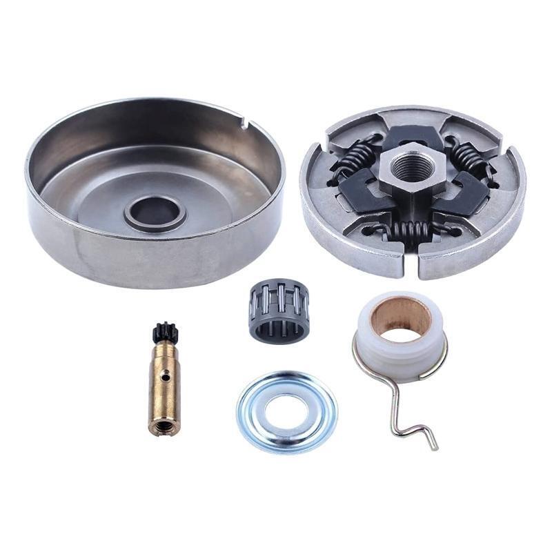 Upgraded Sprocket Clutch Drum 3/8-7T Needle Bearing Kit with E-Clip Worm Gear