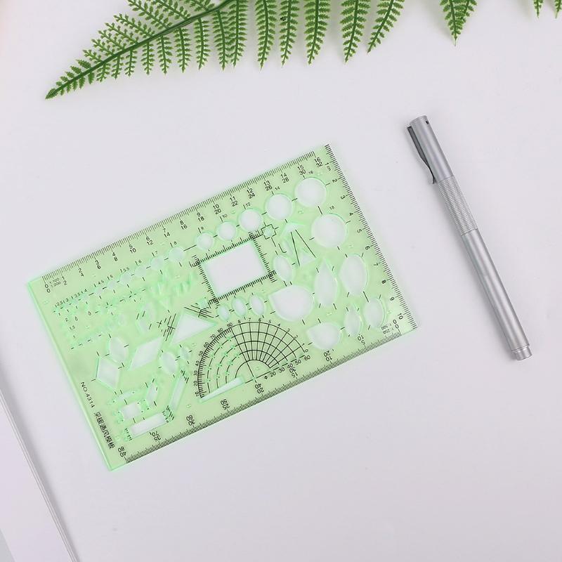 Rectangle Circle Shape Geometric Drawing Tool Template Ruler Student Stationery