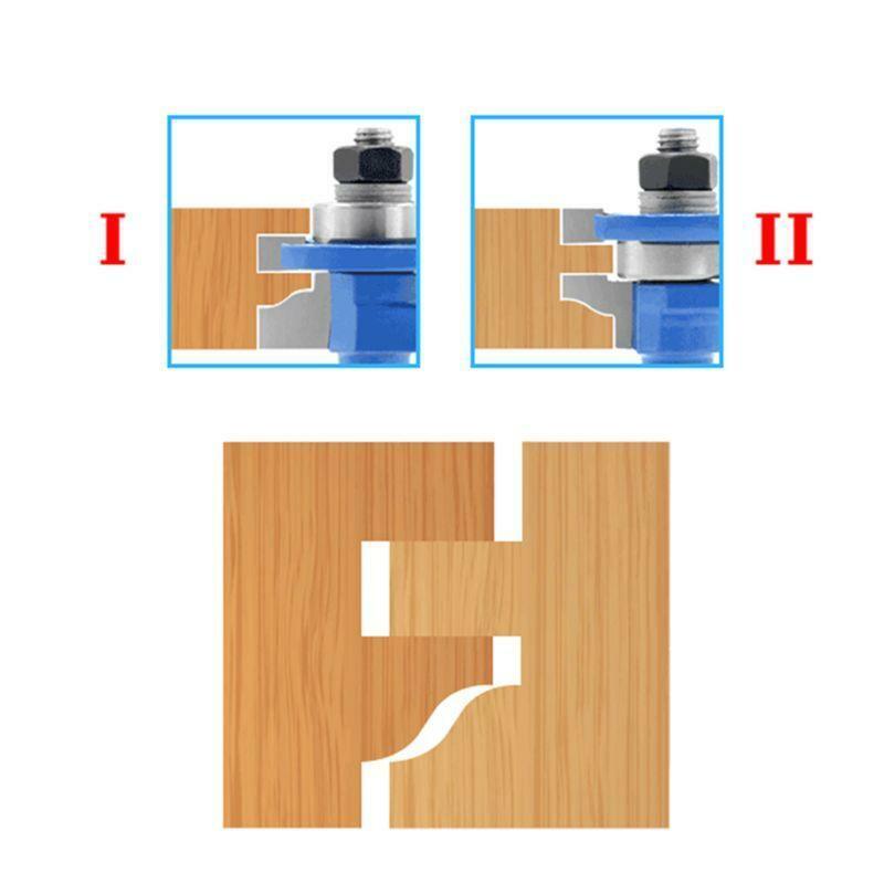 3pcs/set Tongue Groove Router Bits Large Apartment Board Cabinet Door Woodwork