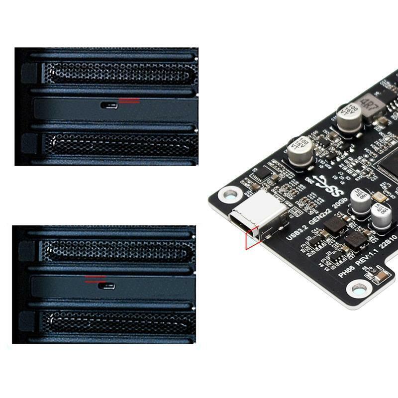 PCIE X 4 to Type-C USB 3.2 Gen 2x2 Expansion Adapter Card 20Gbps ASM3243 Chip