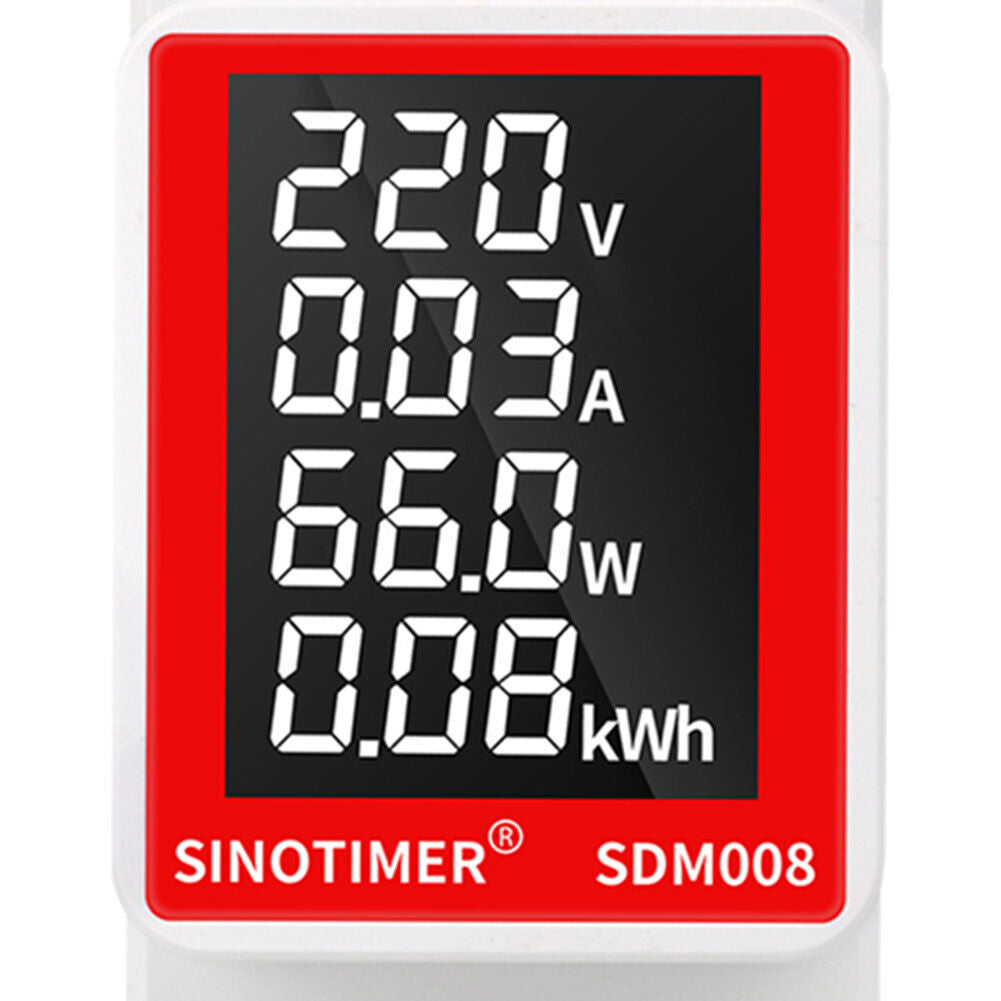SDM008 Digital Wattmeter kWh Voltage Current Power Consumption Energy Meter