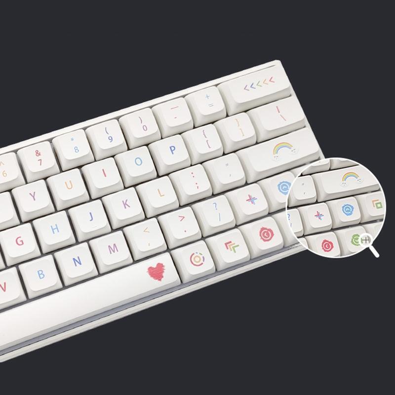 137-Key Crayon Keycaps XDA Dye Subbed For MX Switch GK61/64/68/87/98/104/108