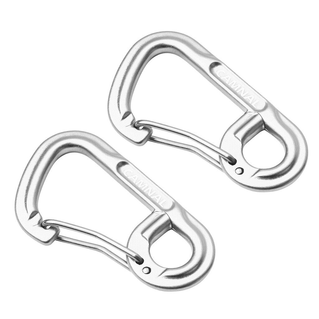 2pcs Aluminum   Carabiners Clip  Spring Hook Keychain Buckle