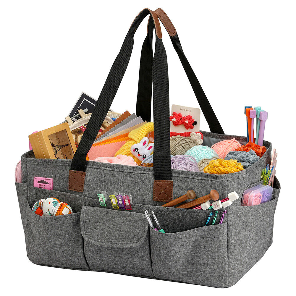 Knitting Bag Organizer Yarn Storage Case Crochet Hook Needles Sewing Totes