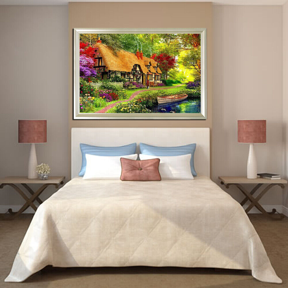 Garden Bungalow 5D Diamond DIY Painting Craft Kit Home Decor