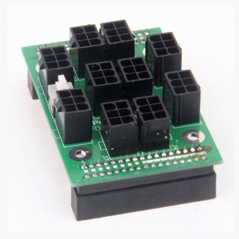 Professional Dual Power Supply Breakout Adapter Board 2 x PSU 10 x 6Pin Adapter