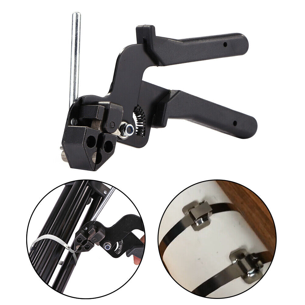 Stainless Steel Cable Tie Fasten Pliers Tensioner Fastening Cutting Tools