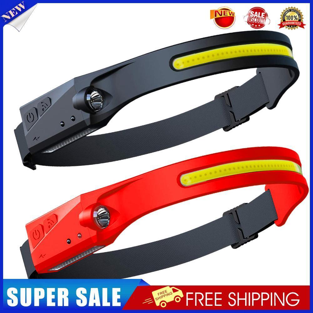 2pcs Waterproof LED Headlamp Outdoor Cycling Running Work Light (Black+Red)