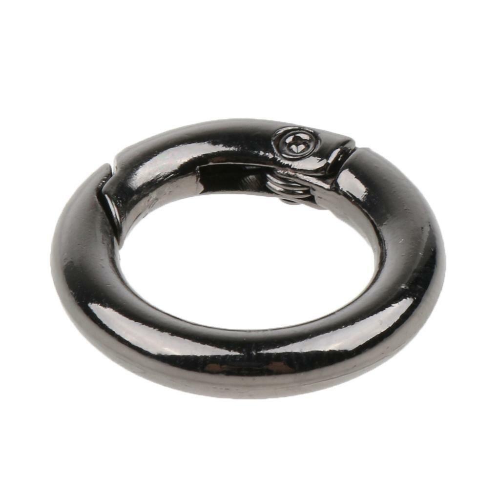 30pcs Mini Round Rings  Buckle Keychain Carabiner Key Rings Outdoor