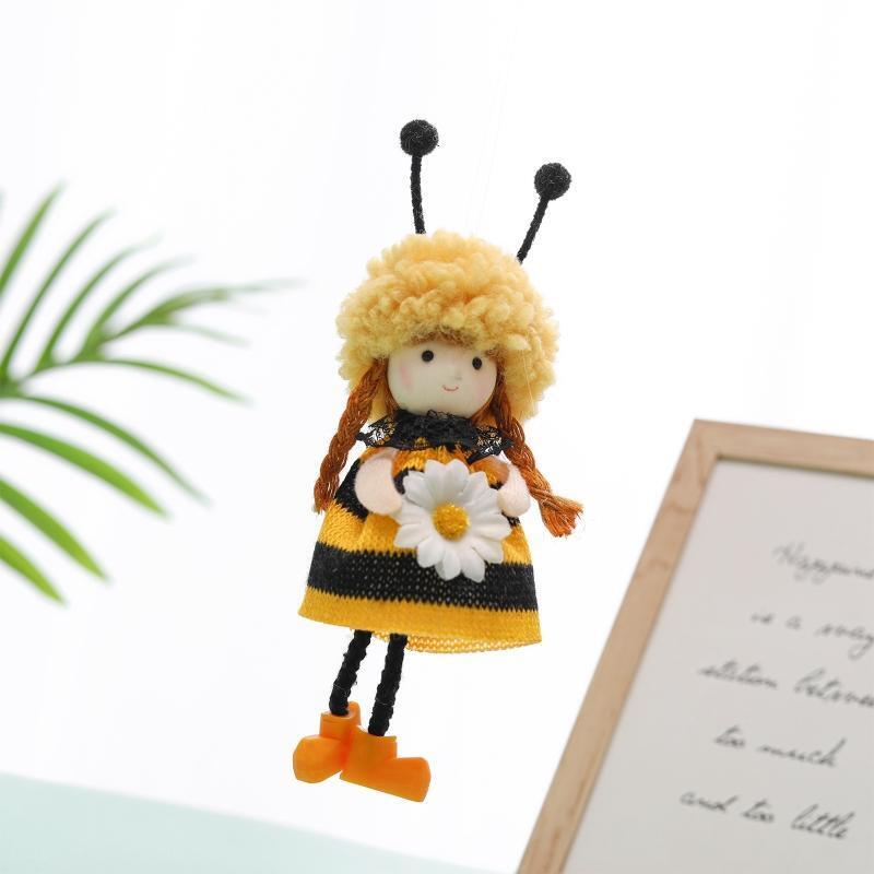 2x Cute Sunflower Bee Girls Pendant Oranments Spring Summer Farmhouse Decoration
