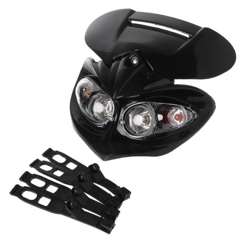 Motorcycle Headlight Fairing Dirt Bike Motocross Head Lamp Sport Supermoto Light